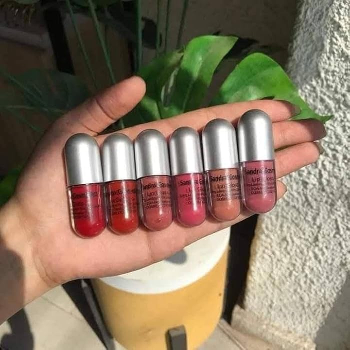 Sandra Colours Lip Gloss Set 12, Matte and Shiny Lip Gloss, Non-Stick Cup Liquid Lipstick, Professional Lip Makeup Gift - Image 2